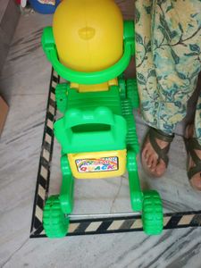Yellow &amp; Green Duck Ride-On Toy for Babies &amp; Kids