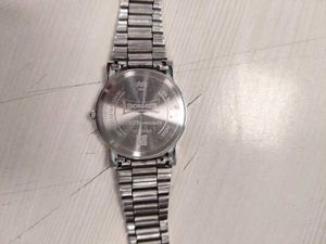 Sonata Quartz Analog White Dial Silver Watch