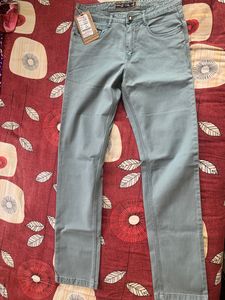 New Grey Men Cotton Jeans