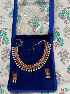 Chowki Jwellery Set With Ring