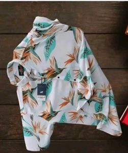 Tropical Print Button-Down Shirt
