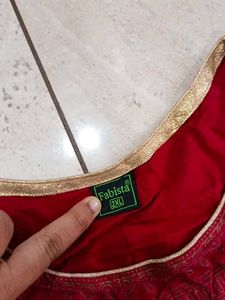 Red Embroidered Dress