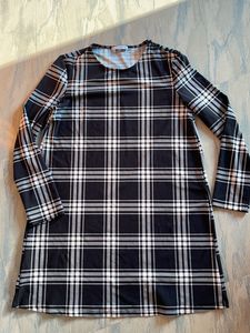 Plaid Long Sleeve Dress