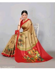 Bollywood  heavy printed  bridal saree with blouse