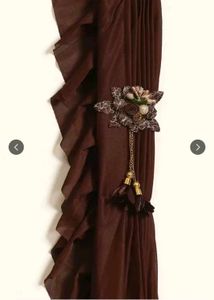 Elegant Brown Ruffle Saree