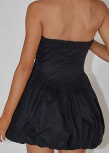 Black Strapless Mini Dress