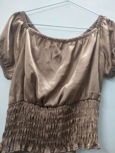 Satin Cream Top