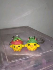 Clay Duck Keychain Handmade