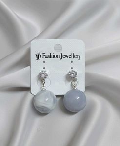 CZ Diamond Stud Ball Drop Earrings for Women