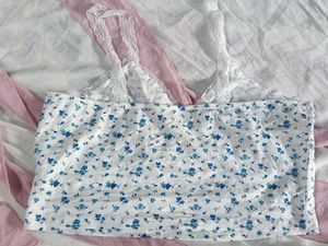 Floral Lace Trim Bralette