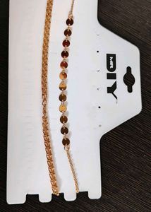 Gold Tone Layered Chain Necklace