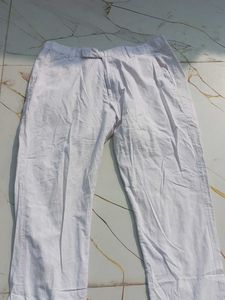 White Casual Pants