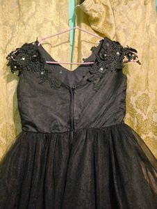 Elegant Black Party Wear High Low Dress