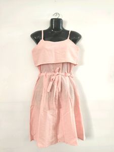 Pink Sundress with Tie Waist