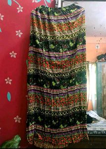 Floral Print Midi Skirt