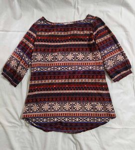 Boho Print Tunic Top - Bohemian Style