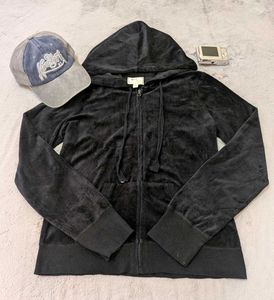 Y2K Pink rose Velvet Angel Wing Hoodie