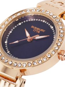 Rose Gold Blue Watch