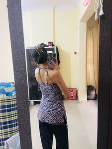Y2k lavender short kurti