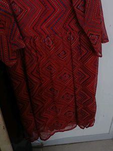 Red Diamond Print Dress