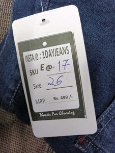 E@17 Size-26 (Sale) Latest Ladies high waist Jeans