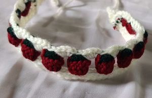 Crochet Strawberry Headband