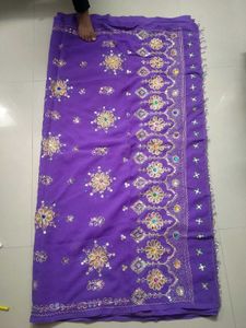 PURPLE COLOUR SAREE WITH BLOUSE