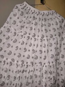 White Printed Ethnic Skirt