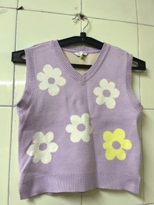 Floral Knit Vest