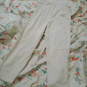 Shein Corduroy Off whiteTrousers