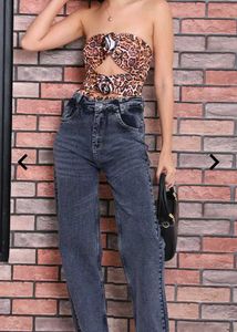 Shein Strapless Animal Print Bodysuit – Premium Tr