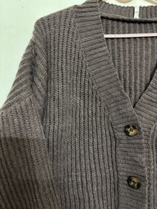 Brown Knit Cardigan
