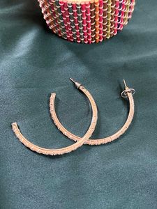 Sparkling Silver Hoop Earrings