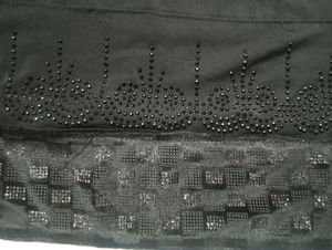 Black Abaya With Stone Work
