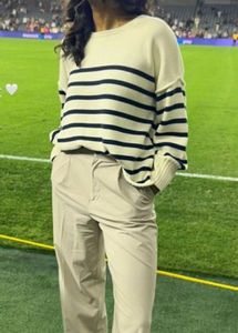 Old Money Classic Striped Cream & Navy Pullover