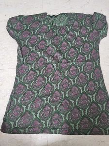 Patterned Green Tunic Top