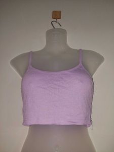 Lilac cropped two-piec top set