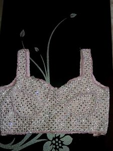 Mirror Work Blouse And Flare Lengha