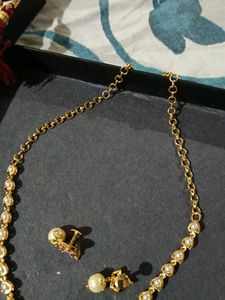Pearl Temple Jewellery Set