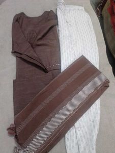 Elegant Brown Kurta Set totally new