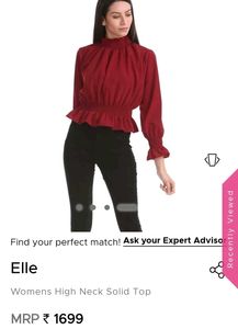 👚Women High Neck Solid Top