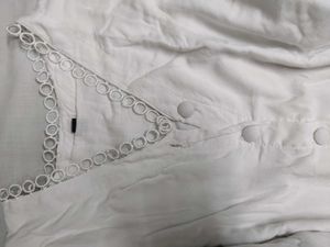 Vintage White Button-Down Top