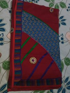 2 Combo Heavy Designer Fancy Kota Red Saree