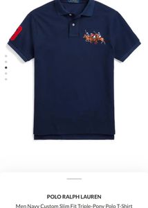 Ralph Lauren Rare Triple Pony Embroidered Tshirt