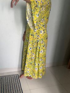 Floral Yellow Maxi Dress