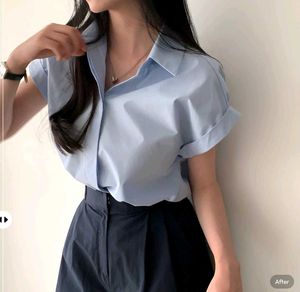 New with tag Cute Light Blue Button-Up Shirt