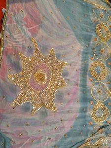 embroidered heavy work saree