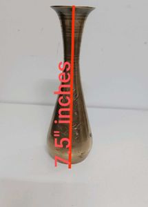 Etched Brass Vase