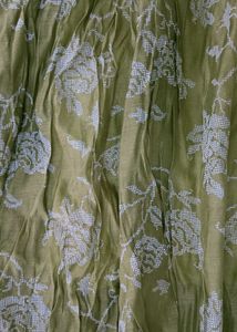 Olive Organza Silk Skirt