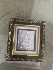 999 Pure Framed Silver Laxmi Idol